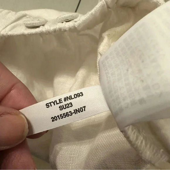 J. Crew Women's Ivory 100% Linen Pull-On Shorts with Pockets Size 1X GUC - Picture 6 of 7